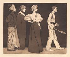 The Tennis Player , 1896. Creator: Eugen Kirchner (German, 1865-1938)