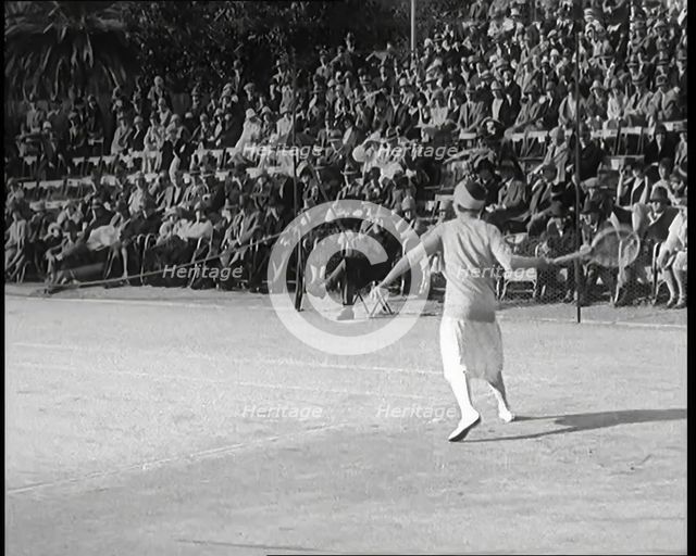 The Tennis Players Suzanne Lenglen of France and Helen Wills of the United States of America...,1926 Creator: British Pathe Ltd.