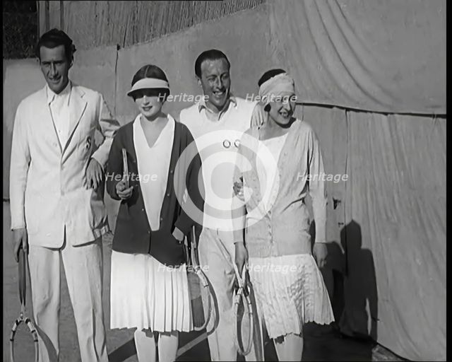 The Tennis Players Suzanne Lenglen of France and Helen Wills of the United States of America...,1926 Creator: British Pathe Ltd.