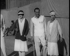 The Tennis Players Suzanne Lenglen of France and Helen Wills of the United States of America...,1926 Creator: British Pathe Ltd
