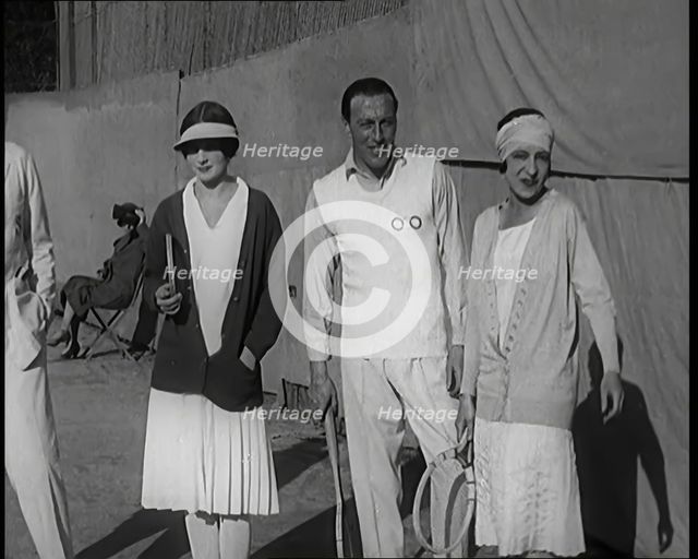 The Tennis Players Suzanne Lenglen of France and Helen Wills of the United States of America...,1926 Creator: British Pathe Ltd.