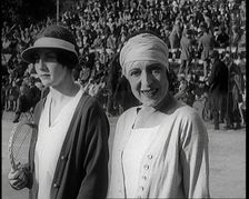 The Tennis Players Suzanne Lenglen of France and Helen Wills of the United States of America...,1926 Creator: British Pathe Ltd