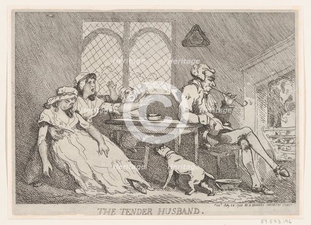 The Tender Husband, July 28, 1786., July 28, 1786. Creator: Thomas Rowlandson.