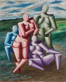 The tender quartet (Homage to Raphael), 1928. Creator: Savinio; Alberto (1891-1952)