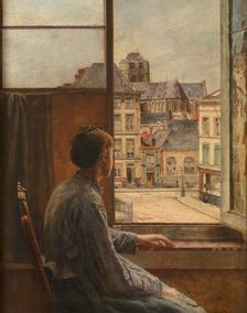 The Teniersplaats in Antwerp, 1876. Creator: Henri Jean Augustin de Braekeleer