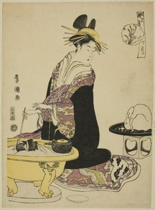 The Tenth Month (Ju gatsu), from the series "Fashionable Twelve Months (Furyu junikagetsu)", c.1793. Creator: Utagawa Toyokuni I
