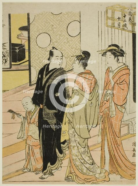 The Tenth Month (Jugatsu), from the series "Twelve Months in the South (Minami juni ko)", c.1783/84. Creator: Torii Kiyonaga.