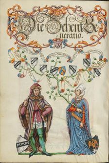 The Tenth Generation, Georg Derrer; Genealogy of the Derrer Family, about 1626-1711. Creator: Unknown