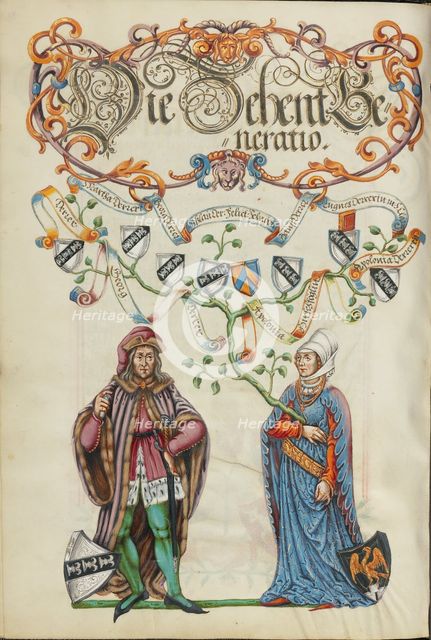 The Tenth Generation, Georg Derrer; Genealogy of the Derrer Family, about 1626-1711. Creator: Unknown.