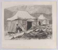 The Tents (from "The Portfolio"), 1880. Creator: Hubert von Herkomer