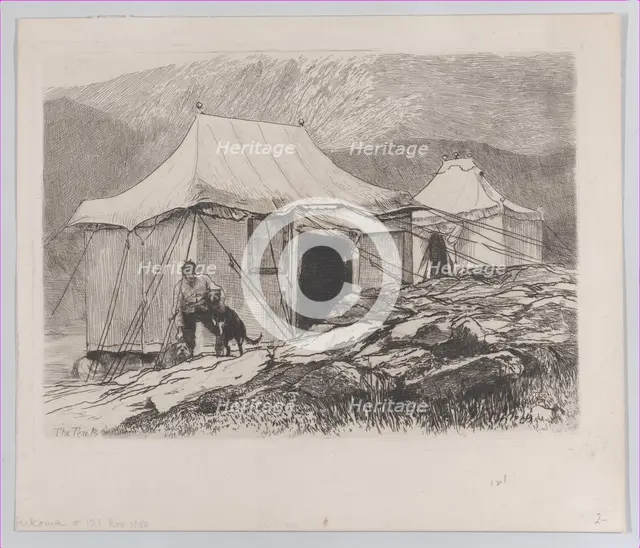 The Tents (from "The Portfolio"), 1880. Creator: Hubert von Herkomer.