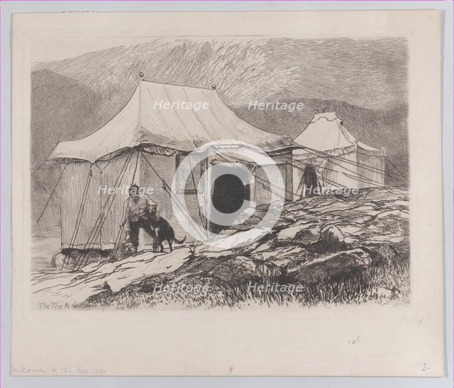 The Tents (from "The Portfolio"), 1880. Creator: Hubert von Herkomer.