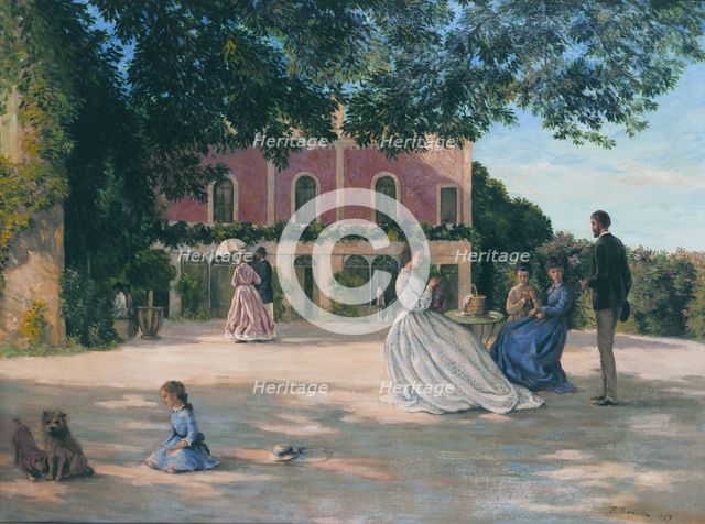 The Terrace at Méric, 1867. Artist: Bazille, Frédéric (1841-1870)