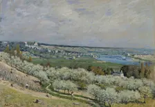 The Terrace at Saint-Germain, Spring, 1875. Creator: Alfred Sisley
