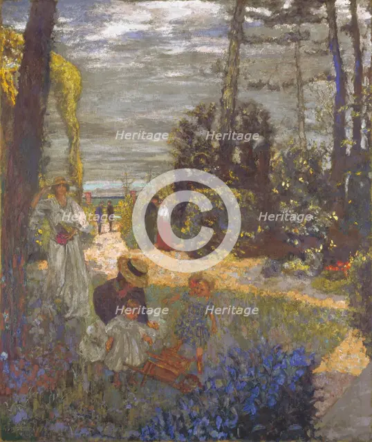 The Terrace at Vasouy, the Garden, 1901. Artist: Vuillard, Édouard (1868-1940)