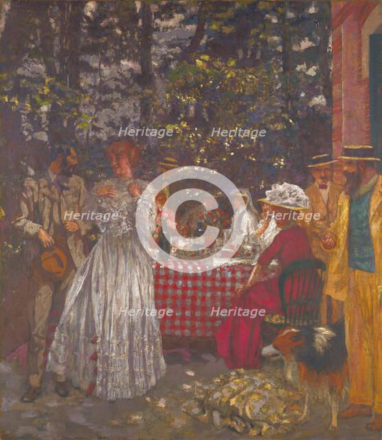 The Terrace at Vasouy, the Lunch, 1901. Artist: Vuillard, Édouard (1868-1940)
