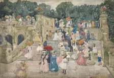 The Terrace Bridge, Central Park, 1901. Creator: Maurice Brazil Prendergast