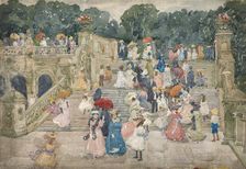 The Terrace Bridge, Central Park, 1901. Creator: Maurice Brazil Prendergast