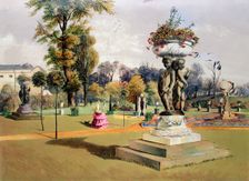 The Terrace Garden, Woburn Abbey, Berkshire, mid 19th century. Creator: E Adveno Brooke