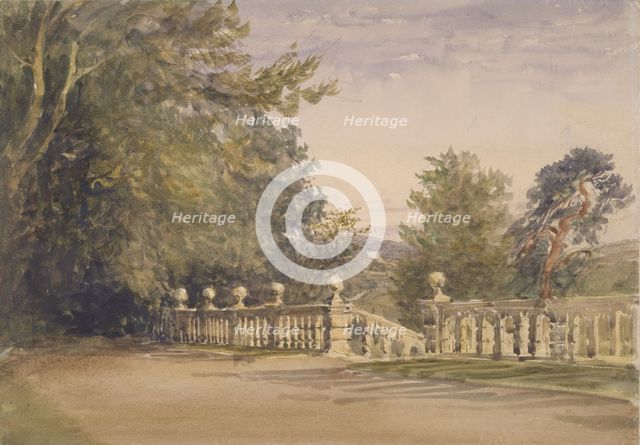 The Terrace, Haddon Hall, c1840s. Creator: David Cox the Elder.