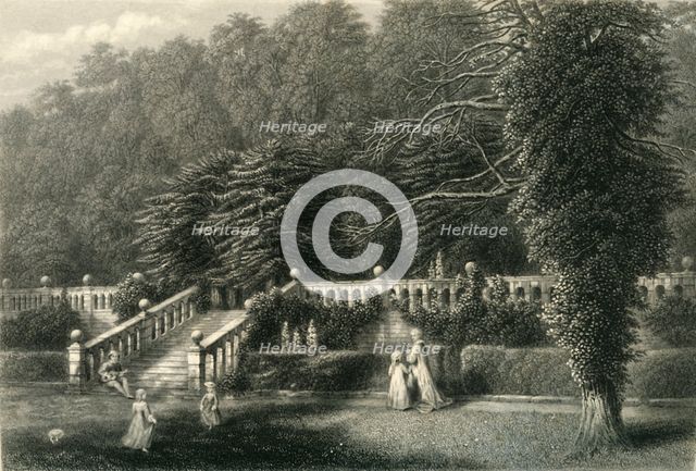 'The Terrace, Haddon Hall', c1870.