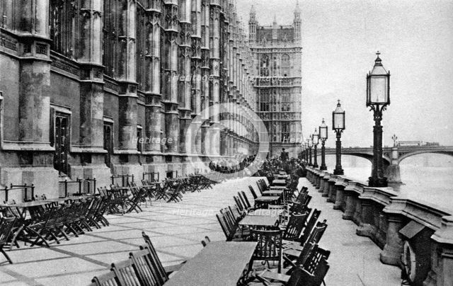 The terrace of the House of Commons, London, 1926-1927. Artist: Unknown