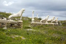 The Terrace of the Lions, Delos Island, Greece. Creator: Samuel Magal