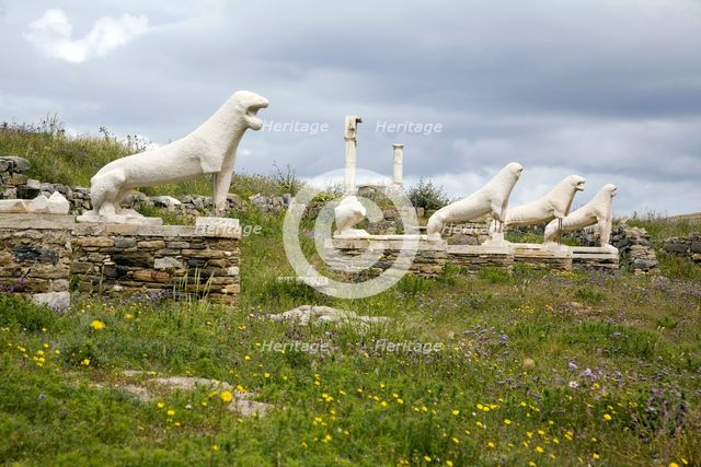 The Terrace of the Lions, Delos Island, Greece. Creator: Samuel Magal.