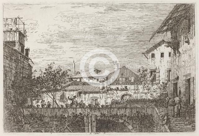 The Terrace [lower right], c. 1735/1746. Creator: Canaletto.