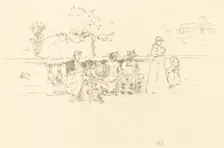 The Terrace, Luxembourg, 1894. Creator: James Abbott McNeill Whistler
