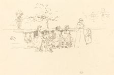 The Terrace, Luxembourg, 1894. Creator: James Abbott McNeill Whistler