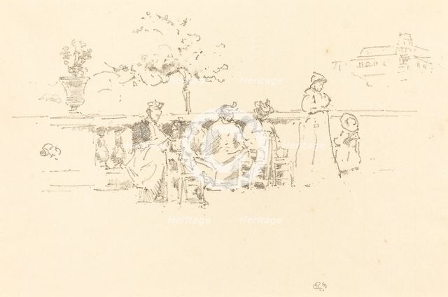 The Terrace, Luxembourg, 1894. Creator: James Abbott McNeill Whistler.