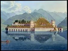 The terraced gardens, Isola Bella, Lake Maggiore, Italy, 1819. Creator: Mathias Gabriel Lory