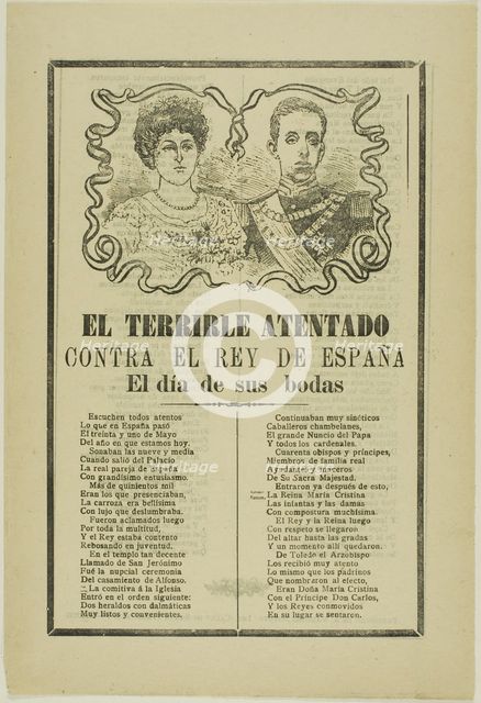 The Terrible Attempt Against the King of Spain, n.d. Creator: José Guadalupe Posada.