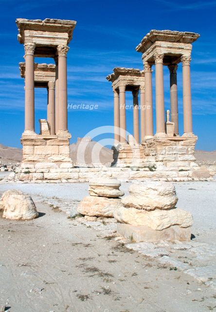 The Tetrapylon, Palmyra, Syria.  Creator: Vivienne Sharp.