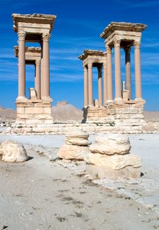 The Tetrapylon, Palmyra, Syria. Creator: Vivienne Sharp