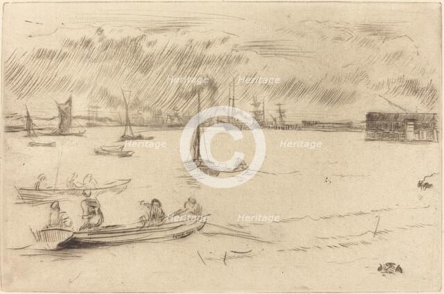 The Thames Towards Erith, c. 1877. Creator: James Abbott McNeill Whistler.