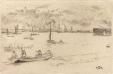The Thames Towards Erith, c. 1877. Creator: James Abbott McNeill Whistler