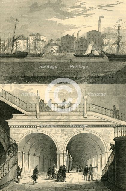 'The Thames Tunnel (as it appeared when originally opened for traffic)', (c1872). Creator: Unknown.
