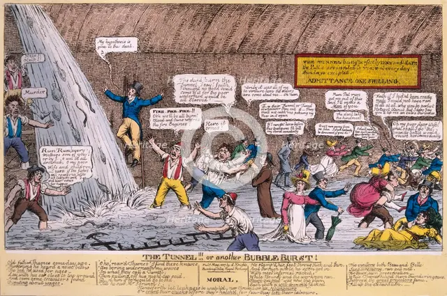 The Thames Tunnel, London, 1827. Artist: Samuel Knights