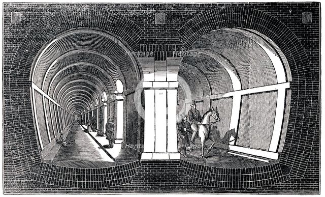 The Thames Tunnel, London, 1832. Artist: Unknown