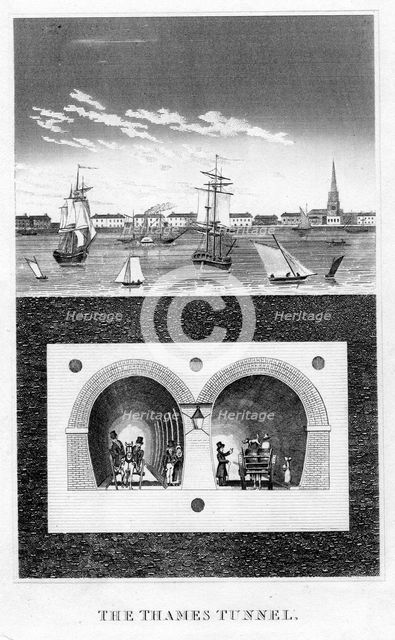 The Thames Tunnel, London, c1825-c1845 Artist: Unknown