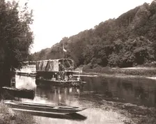 The Thames under Cliveden Wood, Berkshire, 1894. Creator: Unknown