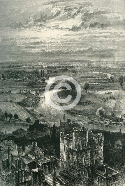 'The Thames Valley, from the Round Tower', c1870.