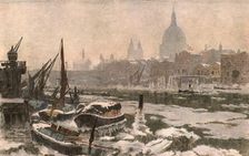 The Thames: A Severe Winter (c1900). Creator: Unknown