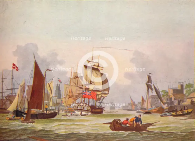 'The Thames at Limehouse', c1780. Artist: Johann Ziegler.