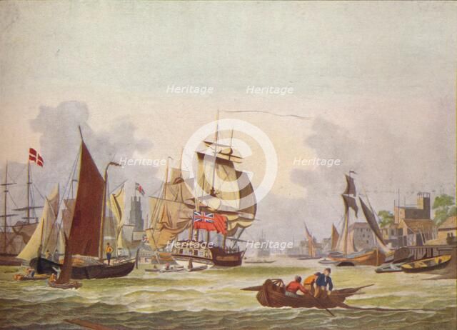 'The Thames at Limehouse', c1780. Artist: Johann Ziegler.