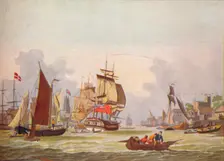 The Thames at Limehouse c1780. Artist: Johann Ziegler