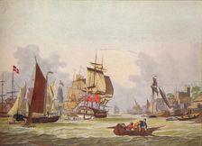The Thames at Limehouse c1780. Artist: Johann Ziegler