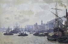The Thames at London 1871. Artist: Claude Monet